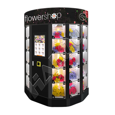 OEM ODM 24 ساعته گل فروش دستگاه خنک کننده قفسه خودکار برای گل