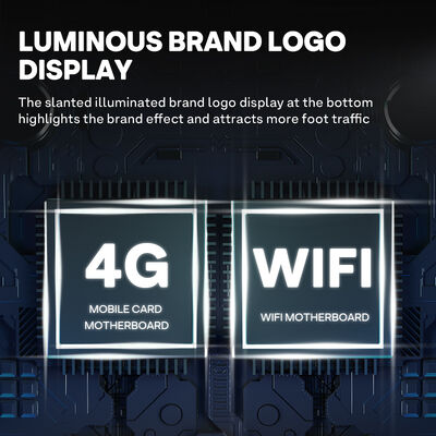 دستگاه فروش خودکار نوشیدنی و تنقلات 21.5 اینچی هالو با ظرفیت 360، درب شیشه ای ضد بخار، محکم و بادوام