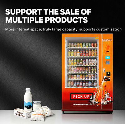 دستگاه فروش خودکار نوشیدنی و تنقلات 21.5 اینچی هالو با ظرفیت 360، درب شیشه ای ضد بخار، محکم و بادوام