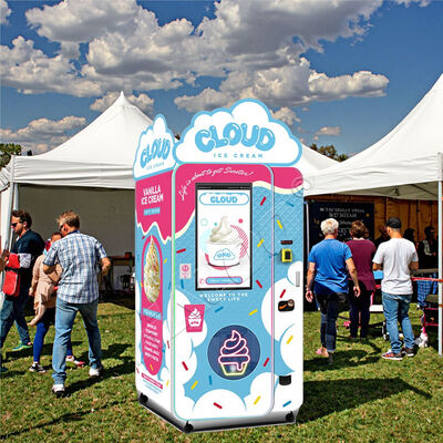 دستگاه های فروش بستنی هالو با لایت باکس بالا و کاهنده دنده کرم، کمپرسور Embraco 1.5P وارداتی از برزیل