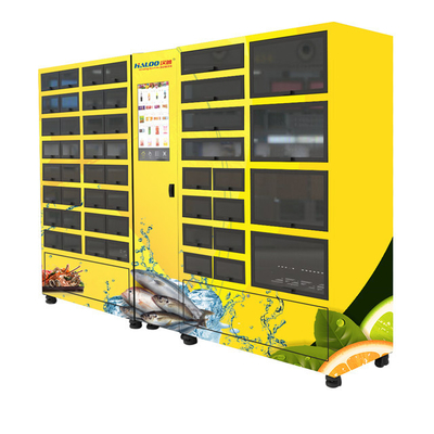 کابینت خنک کننده برای غذاهای دریایی با صفحه نمایش لمسی 21.5 اینچی کمد خنک کننده ماشین فروش